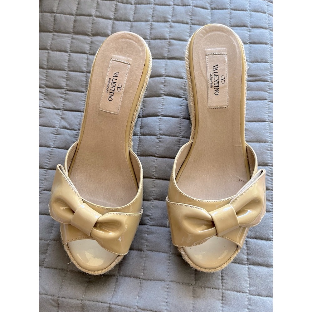 Valentino Bow Espadrille Wedges